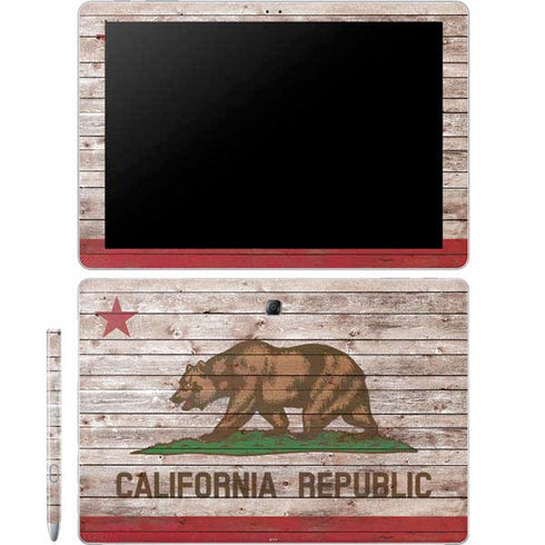 California Flag Dark Wood Galaxy Book 12in Skin
